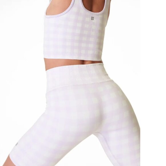 NEW Sweaty Betty Gingham Bike Shorts - Picture 3 of 12